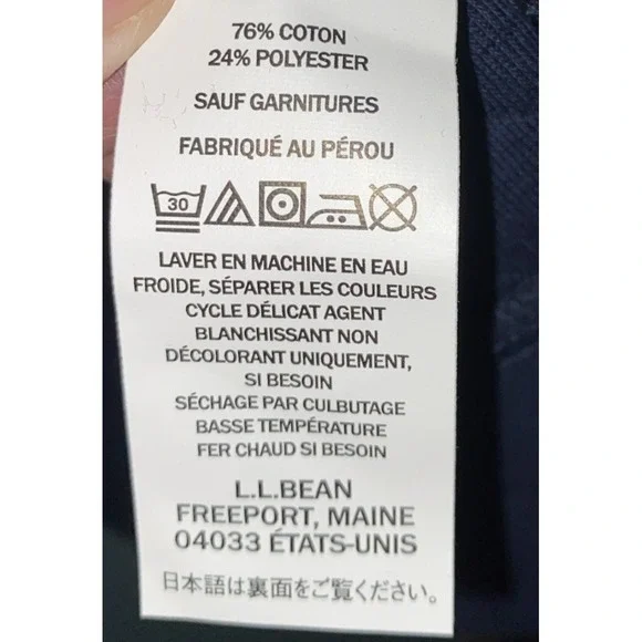 LL Bean Quilted‎ Sweatshirt Mens 3XL Navy Snap Pullover Mock Neck Logo Outdoors - Picture 14 of 15